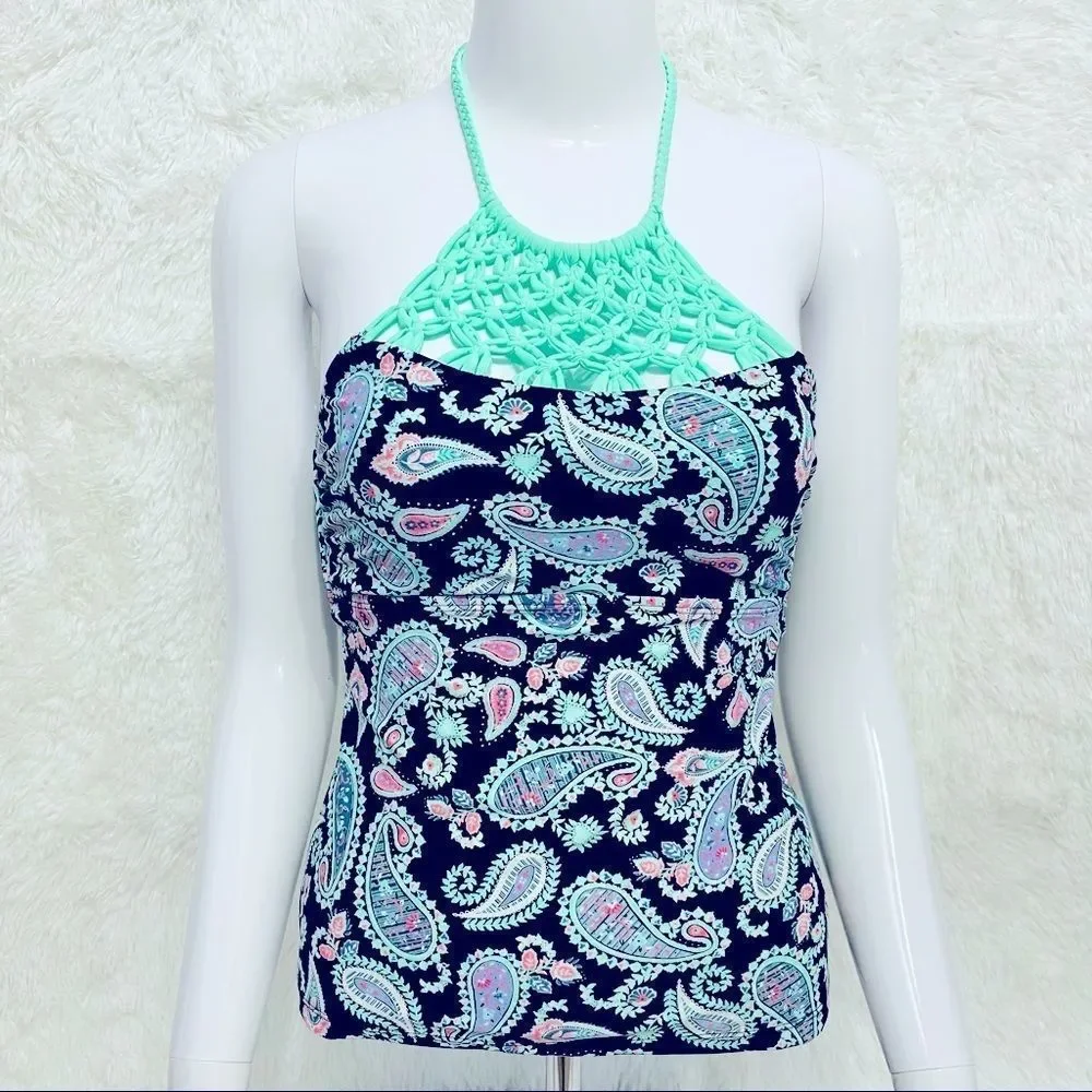 NWT Arizona Mint Braided Tankini Bikini‎ Top S